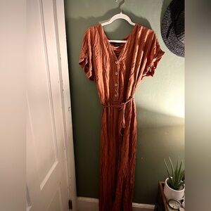 Apt 9 Burnt Orange Jumpsuit